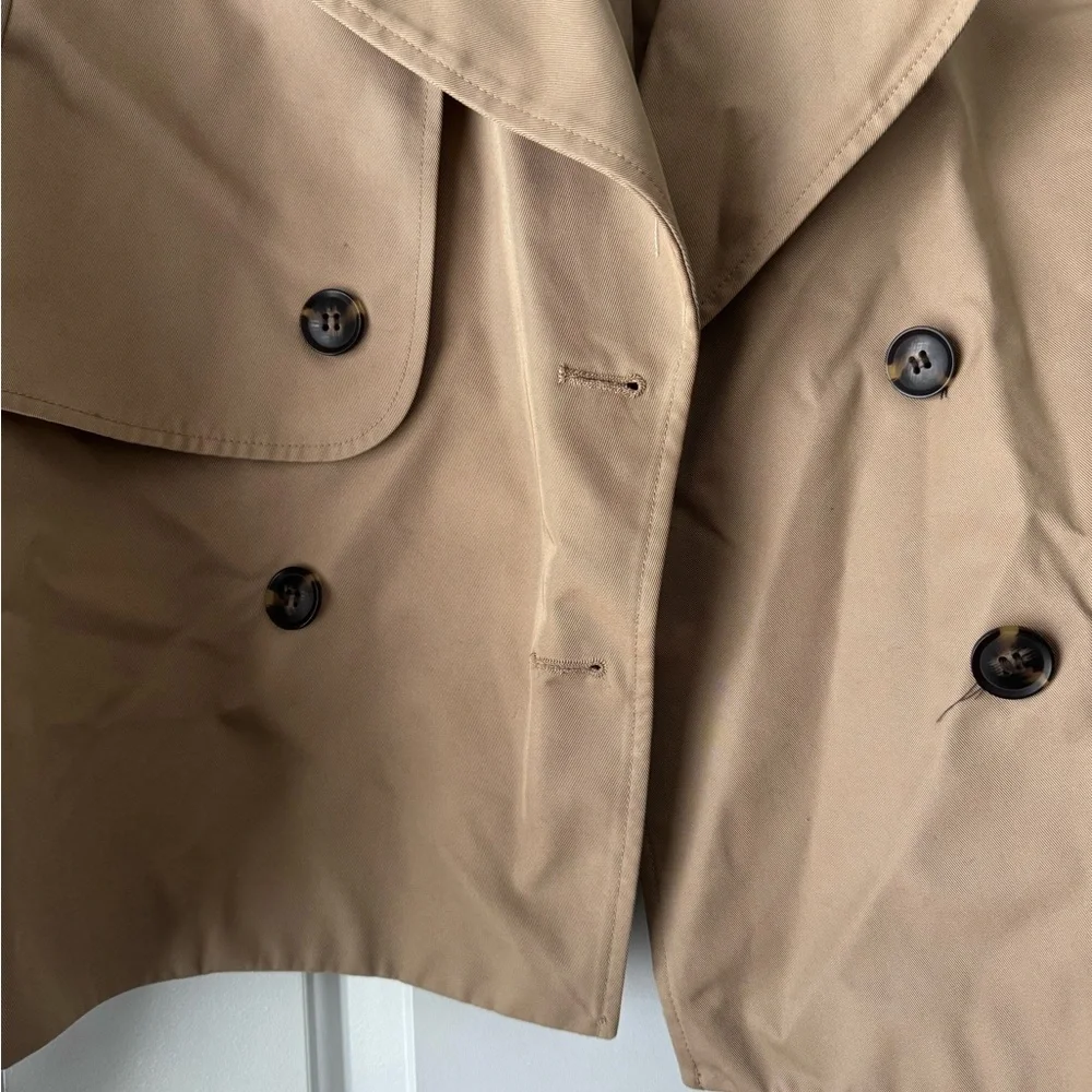 H&M Tan Double-Breasted Trench Coat - Picture 4 of 5